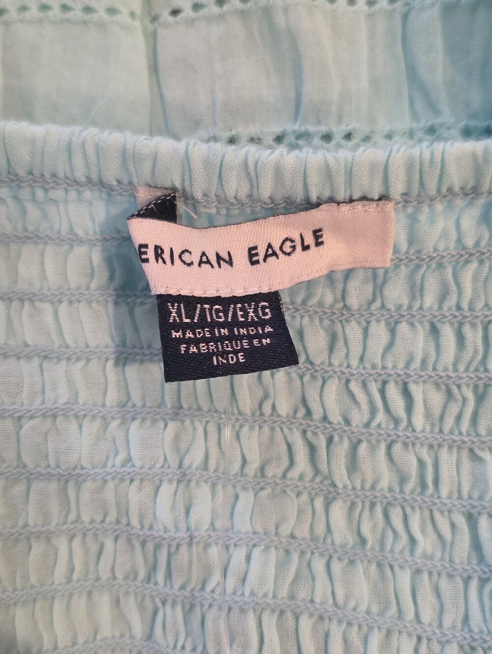 American Eagle Outfitters Mint Lace-Trim Button-Front Cropped Top. Size XL. NWT - Picture 6 of 8